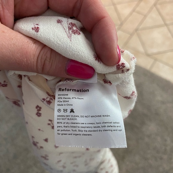 Reformation Atticus Camisole with Red Flowers - Picture 5 of 5